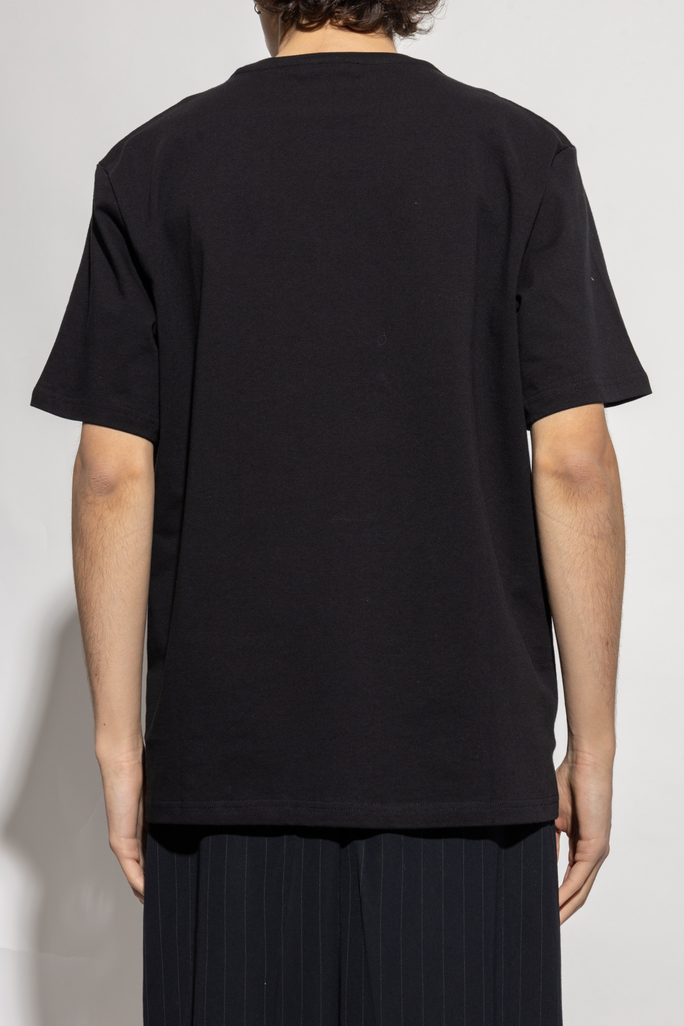 Tシャツ・カットソー J W ANDERSON FW25 JT0258PG1510999 (JT0258 PG1510999) ANCHOR LOGO CROPPED PANELLED T-SHIRT – JW Anderson
